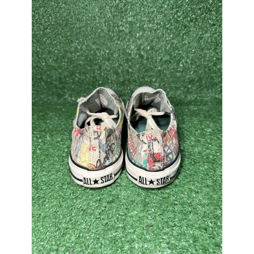 Vintage Converse Mens 8 Womens 10 Colorful Graffiti AOP Skate Shoes Y2K Sneakers